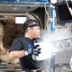 Akihiko Hoshide of the Japan Aerospace Exploration Agency stows samples inside a science freezer